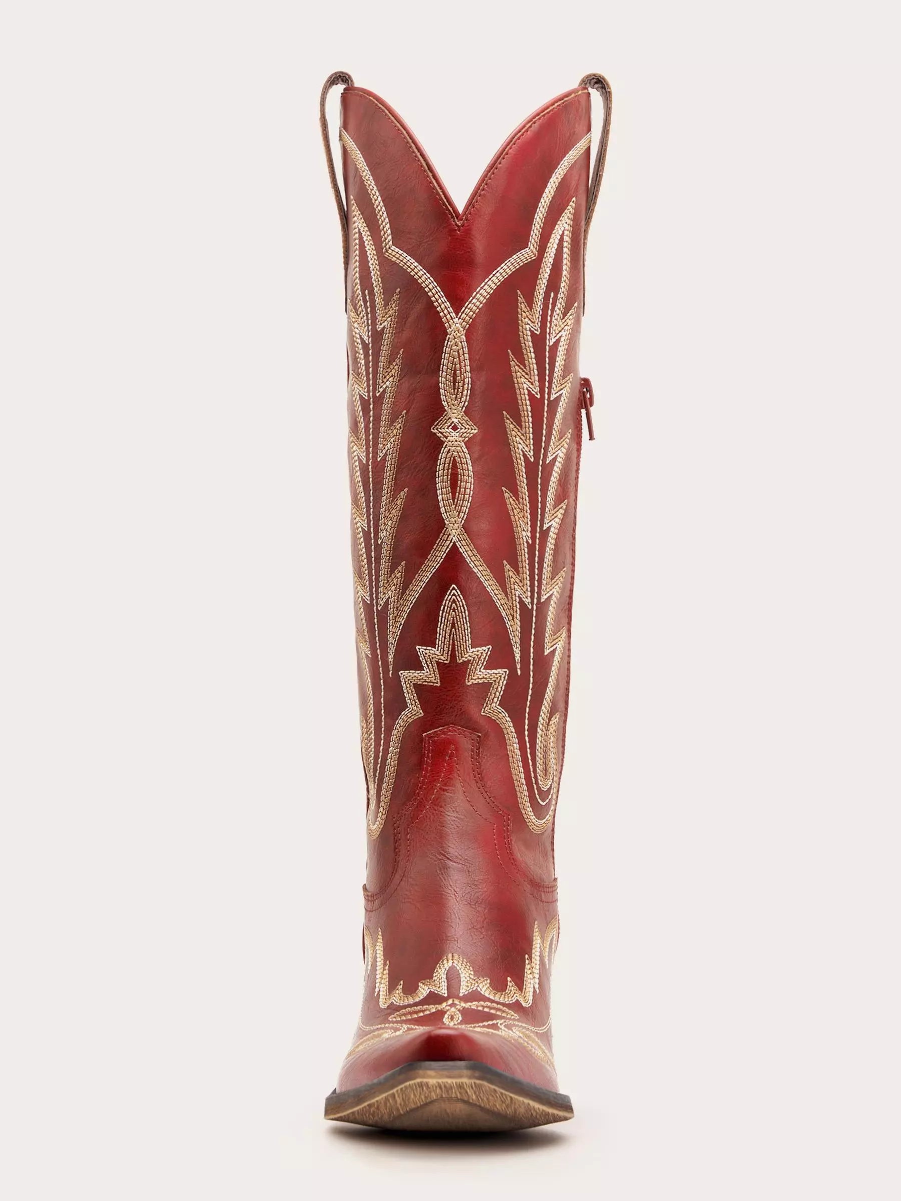 The Electra: Showstopper Red Embroidered Western Boots