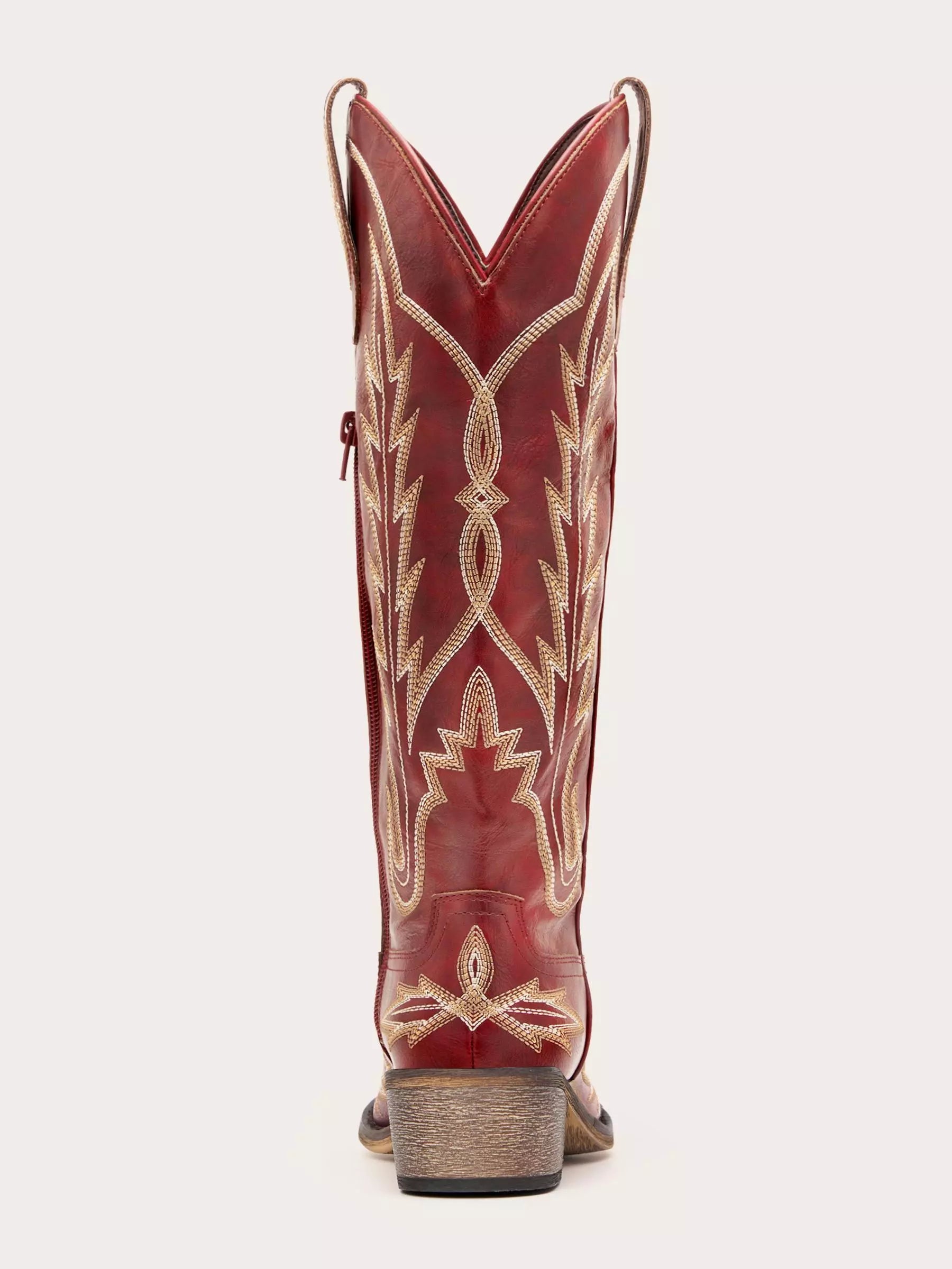 The Electra: Showstopper Red Embroidered Western Boots