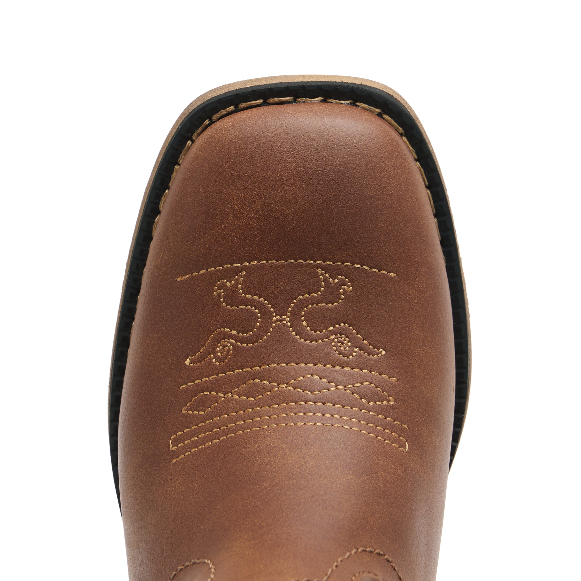 Kids' Brown & Black Western Embroidered Cowboy Boots