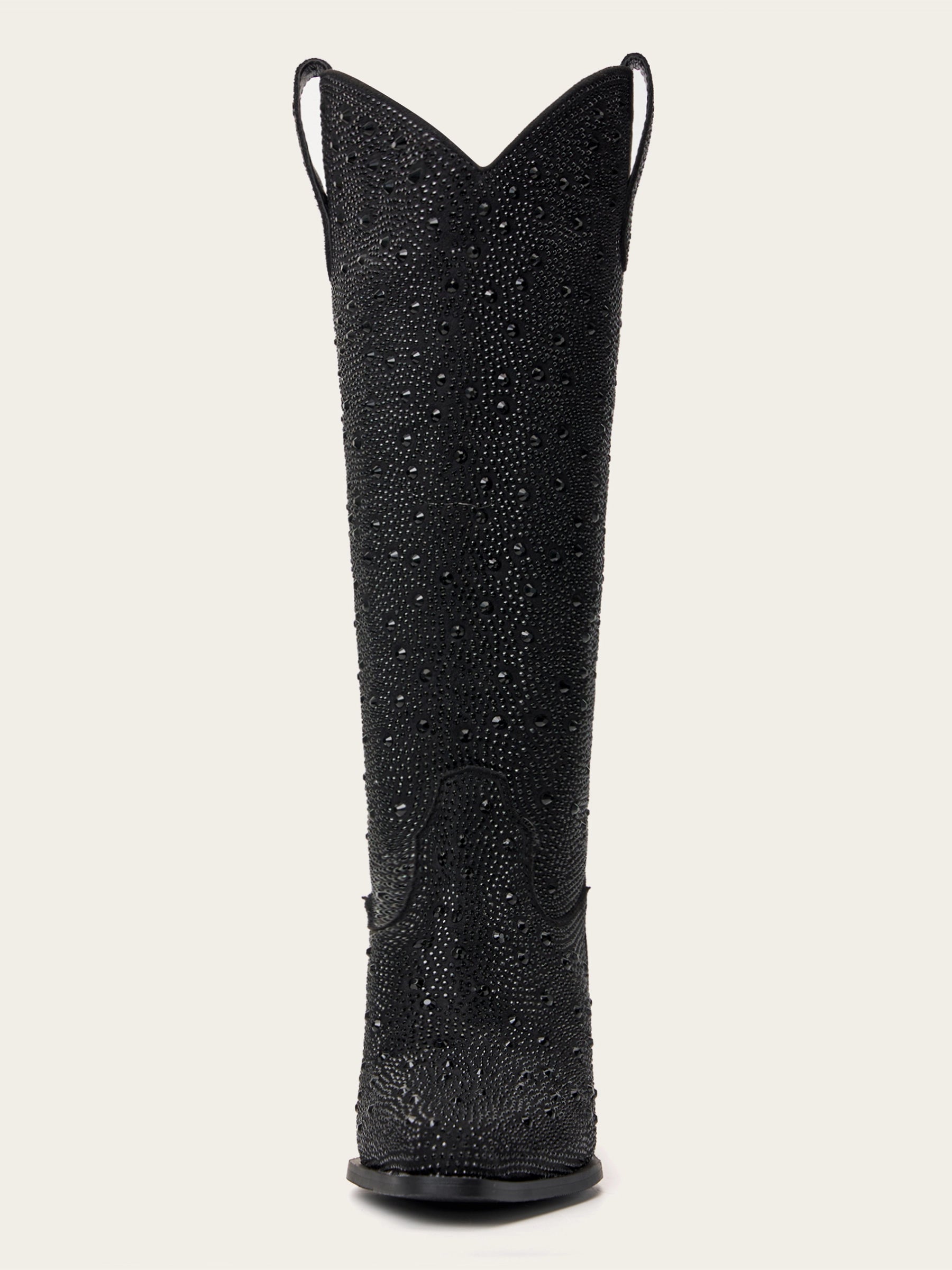 The Supernova: All-Over Black Rhinestone Cowboy Boots