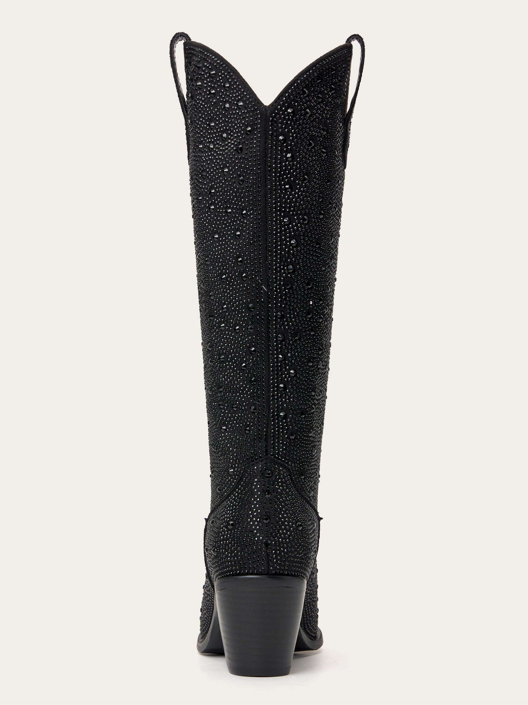 The Supernova: All-Over Black Rhinestone Cowboy Boots