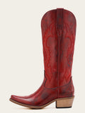 The Legend: Vintage Red Boots with Tonal Western Embroidery