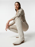 The Savannah: Knee-High Western Boots in Bone White with Lace-Up Detail