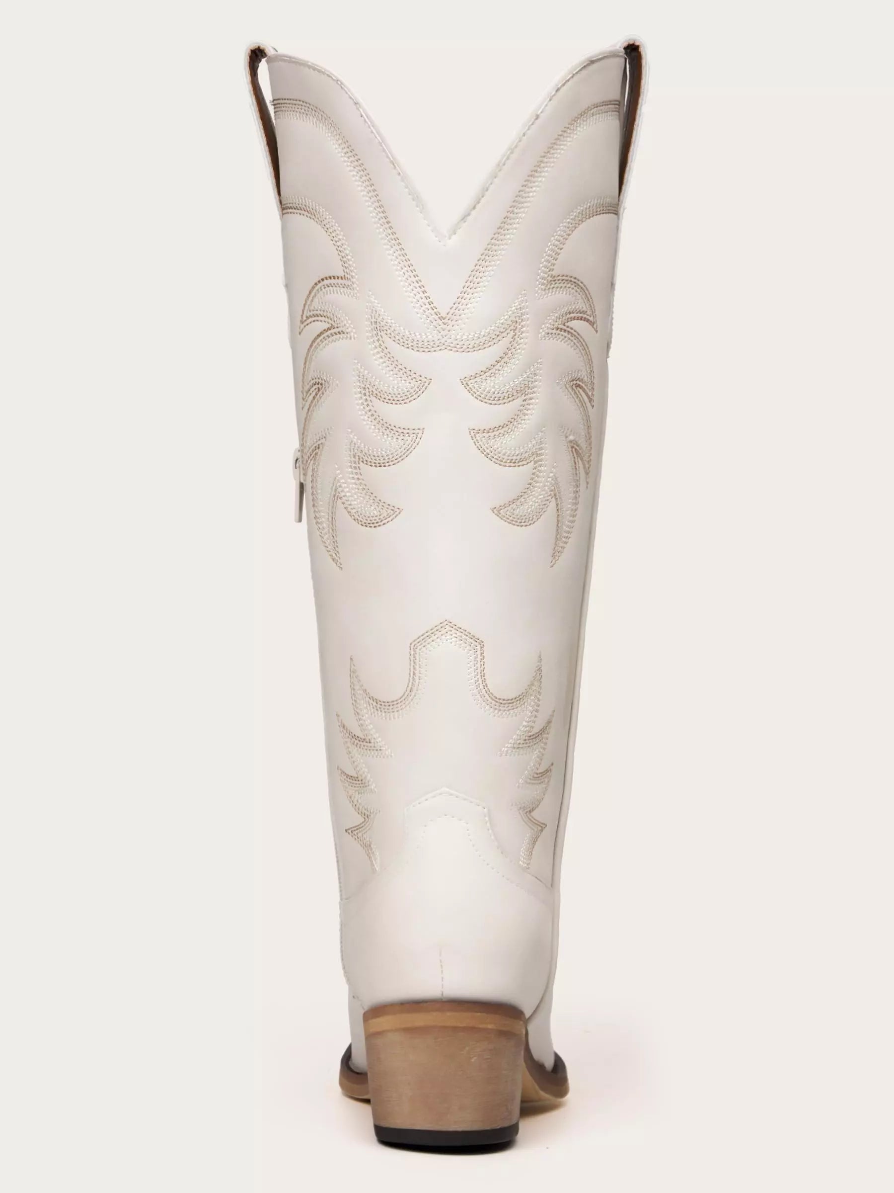 The Nashville: Modern White Cowboy Boots with Classic Western Stitching
