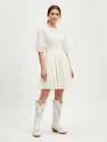 The Starlight Rider: White & Silver Embroidered Western Boots with Rhinestones