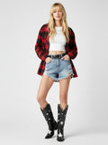 The Cosmic Cowgirl: Black & White Star Inlay Western Boots