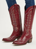 The Electra: Luxury-Feel Red Cowboy Boots with Superior Comfort & Detail