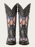 The Freedom: American Flag Wing & Star Studded Western Boots