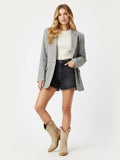 The City Booties: Suede Western Ankle Boots in Neutral Beige
