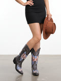 The Freedom: American Flag Wing & Star Studded Western Boots