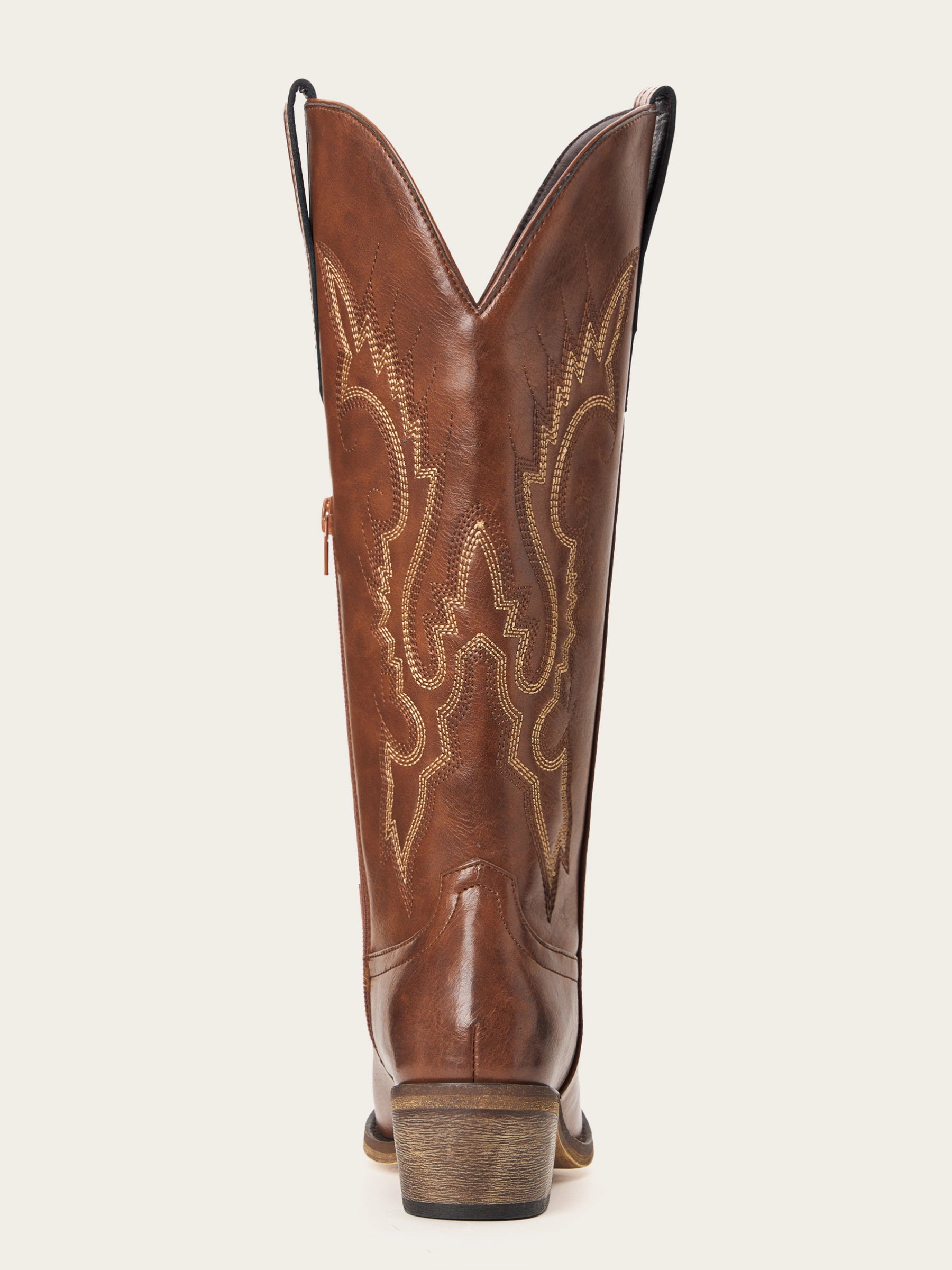 The Legend: Classic Brown Boots with Golden Western Embroidery