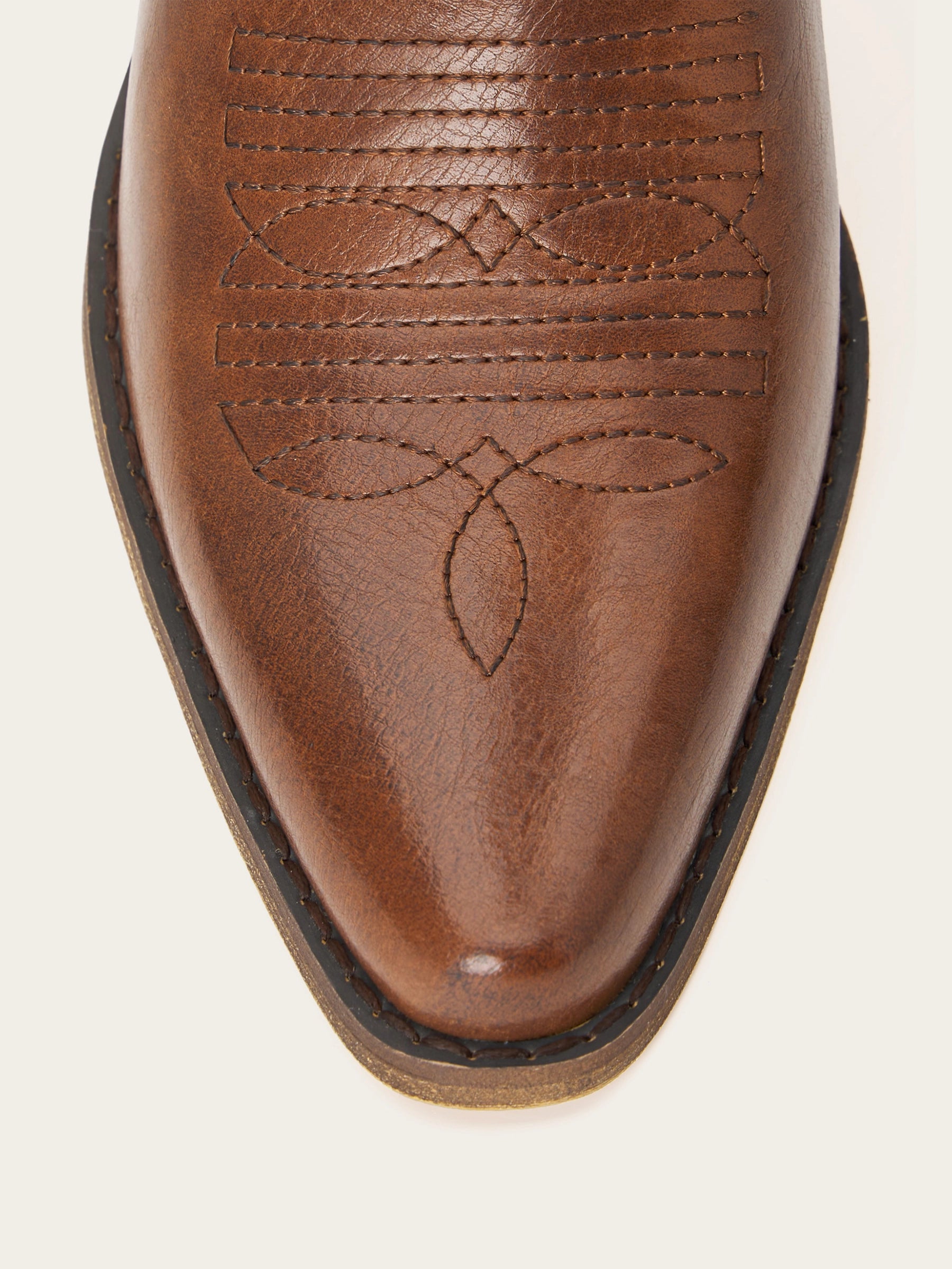 The Legend: Classic Brown Boots with Golden Western Embroidery