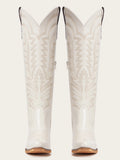 The Legacy: Modern White Knee-High Boots with a Snip Toe