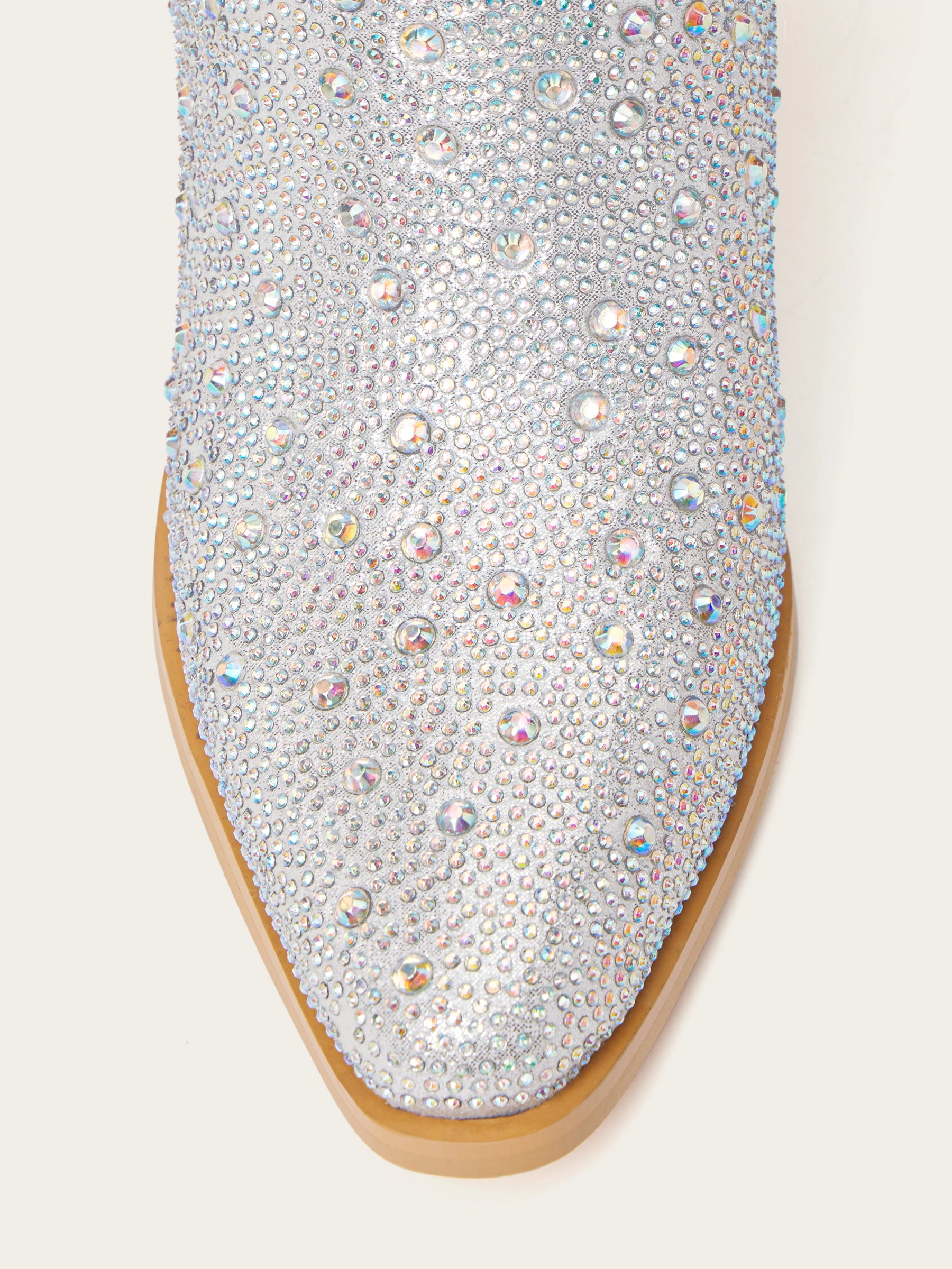 The Supernova: All-Over Silver Rhinestone Cowboy Boots