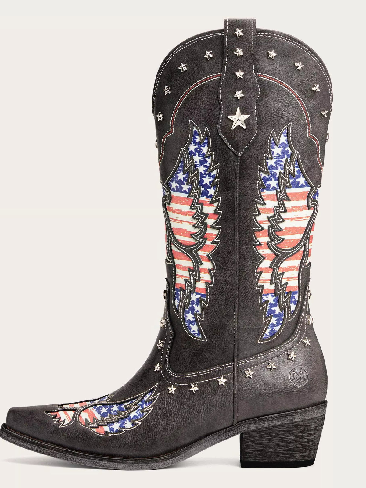 The Freedom: American Flag Wing & Star Studded Western Boots